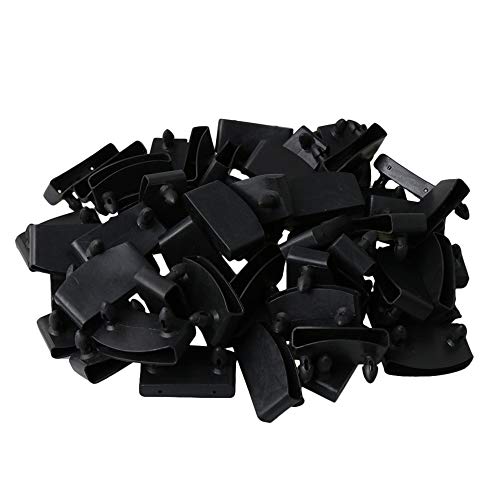 RDEXP Black Plastic Bed Slat End Caps Holders Replacement for Holding Bed Pack of 50