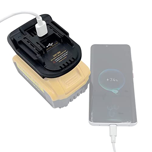 DM18M Battery Adapter Compatible with Makita 18V Li-Ion Battery, Battery Power Tools Adaptor Convert Compatible with Dewalt 18V 20V XR for Milwau