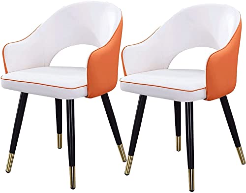 dining chair Office Reception Chairs Business Dining Chairs Set Kitchen Dining Room Chairs Modern PU Leather Hollow Out Back Padded Soft Seat Liv