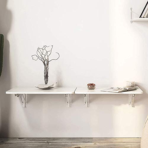 Multifunctional Wall-mounted Folding Table Home Dining Table Computer Table, Solid Wooden Wall Shelf, 60×40×16cm (L×W×H),B