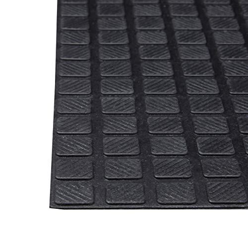 Relaxdays Rubber Doormat 60 x 40 cm Floor Mat Made Completely of Anti-Slip Rubber Welcome Mat for Indoors & Outdoors, Black
