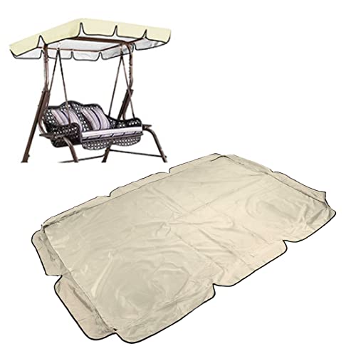 TITA-DONG Swing Canopy Replacement Cover, 600D Silver Coated Oxford Fabric Replacement Canopy Top Cover, Waterproof Replacement Canopy for Patio