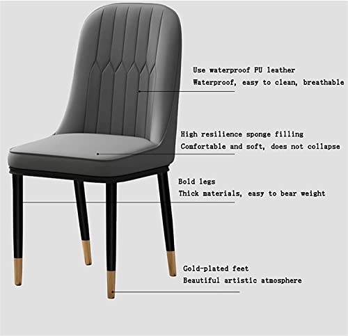 dining chair Dining Chairs Set - Corner Kitchen Counter Chairs, Kitchen Dining Room Chairs Set of 2 Modern PU Water Proof Leather High Back Soft