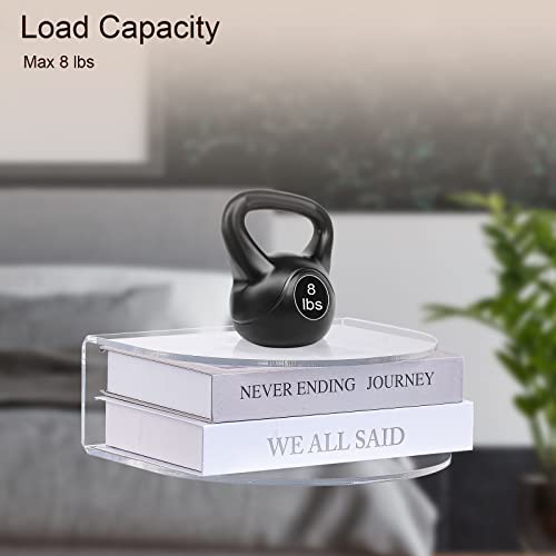 HMYHUM Acrylic Floating Nightstand 6mm (2-Pack)