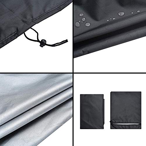 Patio Bench Cover 2/3/4 Seater, MAYHOUR Waterproof ,Windproof and Tearproof 210D Oxford Fabric Anti-UV Recliner Furniture Cover for Outdoor Black
