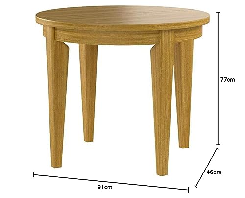 Julian Bowen Consort Dining Table, Honey, Height: 77, Width: 92, Depth: 92cm