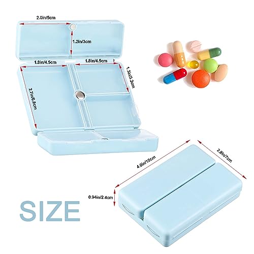 AWAVM 2PCS Travel Portable 7-Cell Medicine MOX, Foldable Flip Medicine Box, Personal 7-Day Sealed Pill Storage Box