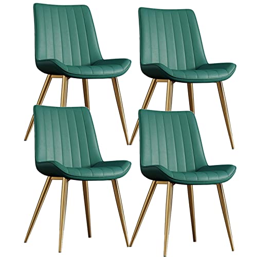 Kitchen Dining Room Furniture Chairs Modern Kitchen PU Leather Dining Chairs Set Of 4,Water Proof PU Leather Side Chair with Metal Legs,Living Ro