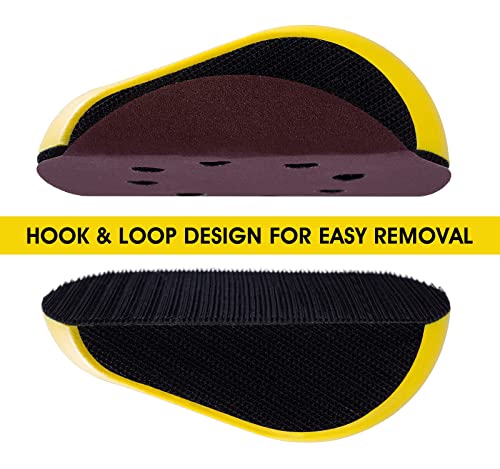 S SATC Hand Sanding Block 5 Inch Hook and Loop Sanding Block 1 Pack Mouse Sanding Block for Woodworking Furniture Restoration Automotive Body Art