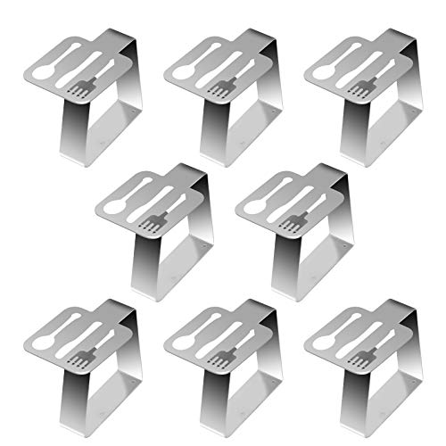 LOOPES 8Pack Table Cloth Clips Stainless Steel Tablecloth Clip Table Cover Clamps Waterproof Table Cloth Holders Tablecloth Clamps Outdoor Indoor