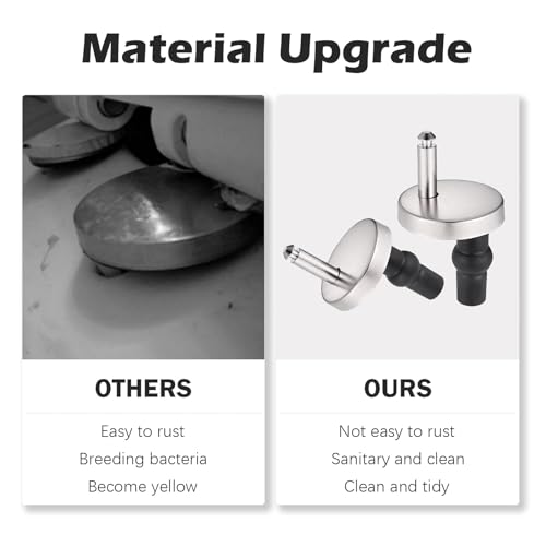 Quick Release Toilet Seat Fixings, YTOOK 6Pcs Universal Toilet Seat Hinges for WC Toilet Blind Holes