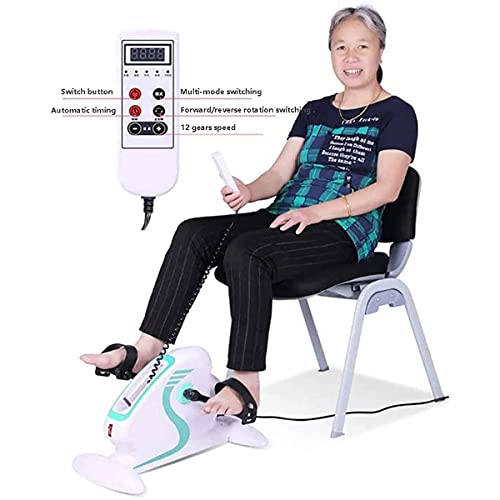 LUNEZY Assisted Bicycle Electric Rehabilitation Bike Pedal with Protective Gear Fitness Exercise Bike for Hand Arm Leg Knee (Mini Exercise Bike)