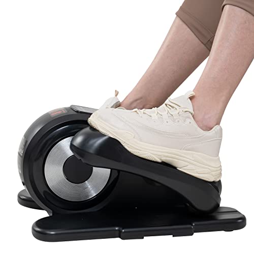 GEARSTONE Exercise Stepper, Under Desk Elliptical Pedal,Electric Pedal Exerciser Stepper with LCD Display Indoor Cycling Bike Stepper