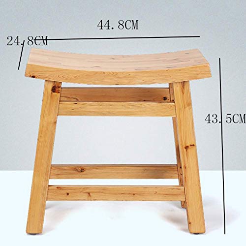 LUKEO Solid Wood Small- Home Stool, Solid Wood Small Stool, Small Square Stool, Small Wooden Stool, Shoe Stool, Coffee Table Stool Multifunction