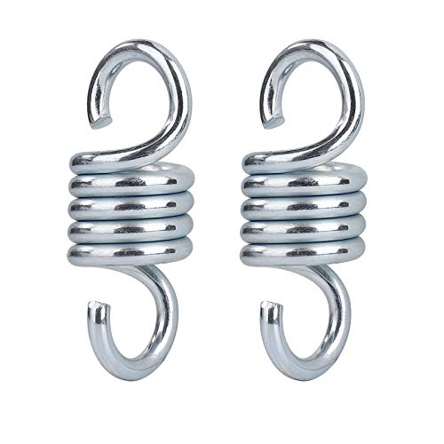 Heavy Duty Spring Hardened Galvanized Steel Extension Spring Capacity 500Kg/1100lbs for Hammock Hanging Chairs Porch Swings 2 Pcs