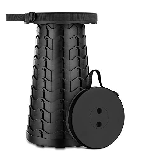 Folding Stool – Retractable Folding Stool for Indoor and Outdoor Use – Lightweight and Travel-Friendly Telescopic Stool - Ideal for Camping, Fish