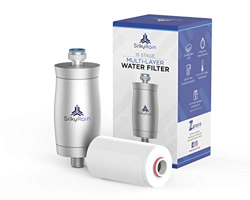 Silky Rain Shower Filter Hard Water UK. Makes Water Softer, Purifies Water, Removes Chlorine & Fluoride. Hard Water Shower Filter Can Help to Imp