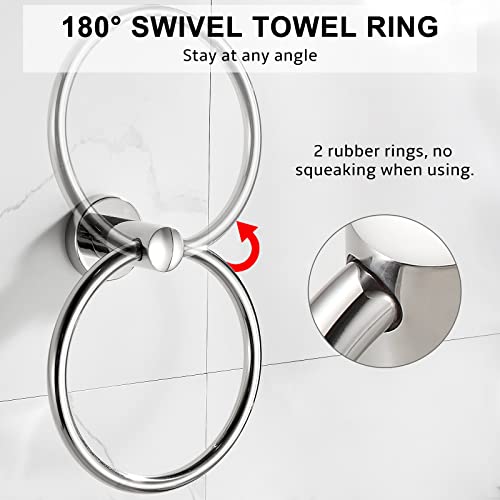 BGL Towel Ring Contemporary Style Stainless Steel 304 Chrome Bathroom Accessories (Towel Ring)