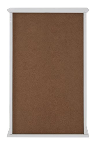 Premier Housewares Bathroom Storage Wall Cabinet MDF Wall Mounted Bathroom Storage Cabinet with Bathroom Shelf White Bathroom Organizers and Stor