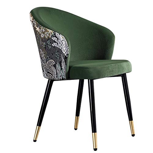 Modern Kitchen Dining Room Chairs Velvet Dining Chairs With Armrests And Backrest With Metal Chair Legs For Office Lounge Dining Kitchen Bedrom (