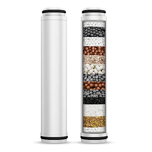 MEKO 2Pack 15 Layers Shower Filter Replacement Cartridge, Shower Head Filter for Hard Water, Reduces Chlorine, Fluoride, Heavy Metals and Harmful