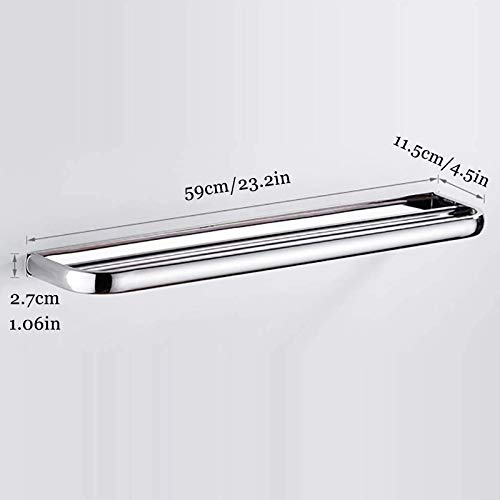 Towel Rack Wall Mounted Stainless Steel Anti Rust Double Towel Bar Bathroom Towel Holder Self Adhesive Towel Rail in the Kitchen Bedroom Hotel