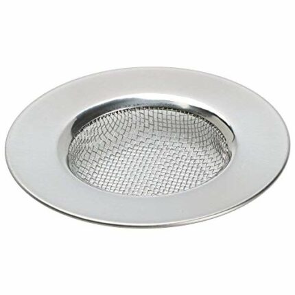 TRIXES Sink Strainer for Shower - Plug Hole Hair Catcher - Fits Bath or Kitchen Sink Plugholes - Stainless Steel Mesh Sink Drain Filter - 3 Inch
