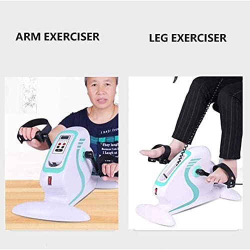 LUNEZY Assisted Bicycle Electric Rehabilitation Bike Pedal with Protective Gear Fitness Exercise Bike for Hand Arm Leg Knee (Mini Exercise Bike)