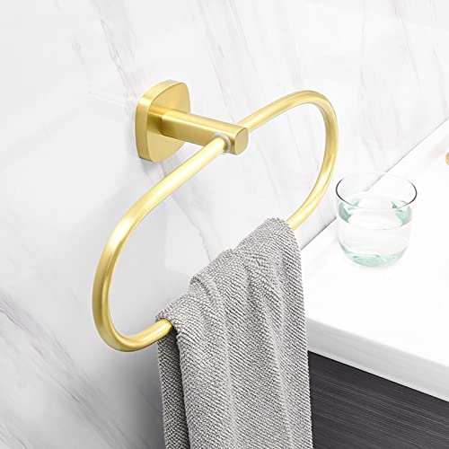 HIGOH Towel Racks,Bath Towel Holder,Bathroom Hand Towel,Nordic Oval Towel Rack,Bathroom Towel,Circular Towel,Oval Towel Hanger Holder