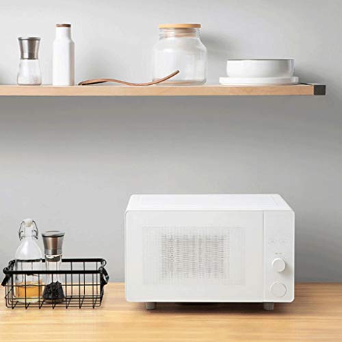 SZDQX Countertop Microwave Oven with Compact Size, Position-Memory Turntable, Sound on/Off Button, Custom Cooking Mode, 20L,700W, White