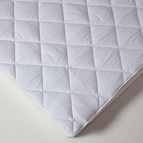 HOMESCAPES Double Super Fill Mattress Topper Extra Thick 500 GSM Hypoallergenic Oeko-Tex Certified Topper with 100% Cotton 200 Thread Count Cover