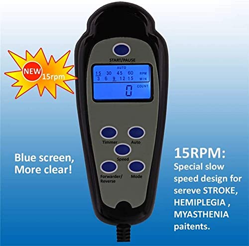 LUNEZY 100W Upper Lower Limbs Exercise BikeFitness Motorized Pedal Exercise Bike With Leg Protector Electronic Physical Therapy Rehab Bike Traine