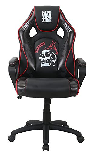 Province5 Gaming Chair, Faux Leather, Black, one Size