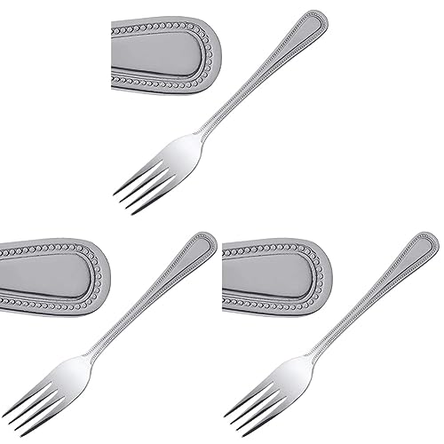 Olympia Bead Table Fork 199mm 18/0 Stainless Steel Cutlery Kitchen 12pc (Pack of 3)