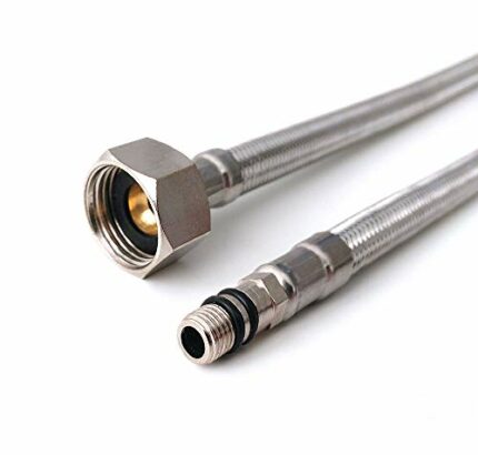Xcel Home™ 2 x 10mm (M10) x 1/2" BSP 400mm Flexible Tap Connectors | DIY Replacement Kitchen Sink Bathroom Basin Stainless Steel Braided Monobloc