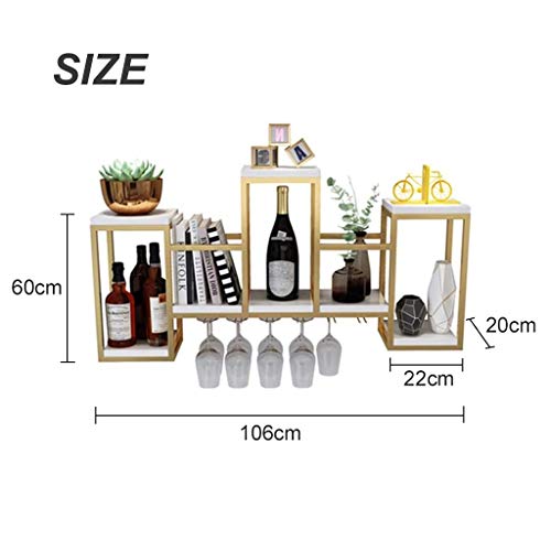 Nordic Gold Wine Racks Wall Holder, White Wood Board Wine Bottle Holder Wall Mounted Wine Holder, Wall Shelf Storage Organizer Rack, 106×20×60cm