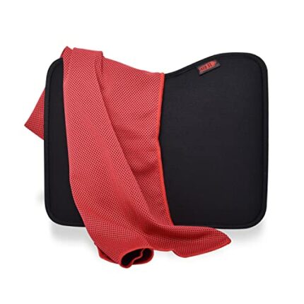 KEO ST. Rowing Machine Seat Pad - Low Profile Cushion for Concept 2, Hydrow, Nordictrack Rowers - Complete with Microfiber Cooling Towel