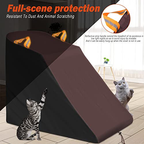 Autolion Treadmill Cover Folding Treadmill Cover Heavy Duty and Waterproof Cover Oxford Cloth Waterproof Sunscreen Cover(Black)