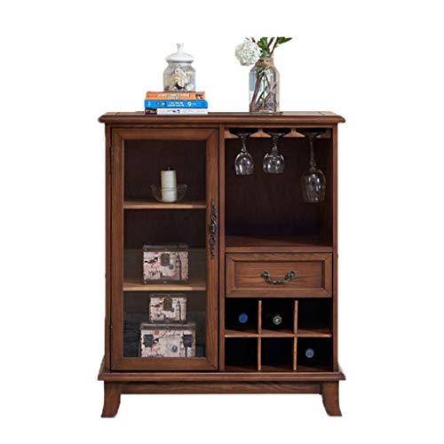 PIBM American Solid Wood Wine Cabinet Modern Sideboard Small Apartment Living Room Partition Cabinet J1122
