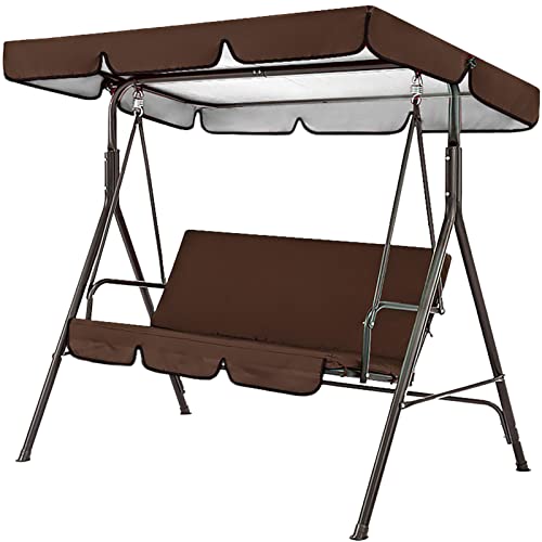 Rianpesn Outdoor Swing with Canopy, Replacement Canopy Swing for Patio 2-3 Seats, Waterproof Seat for Top Cover Outdoor Swing, Chair Covers