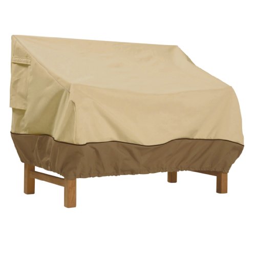 Classic Accessories Veranda Garden Bench Cover, Pebble/Bark/Earth (190 cm , Large)