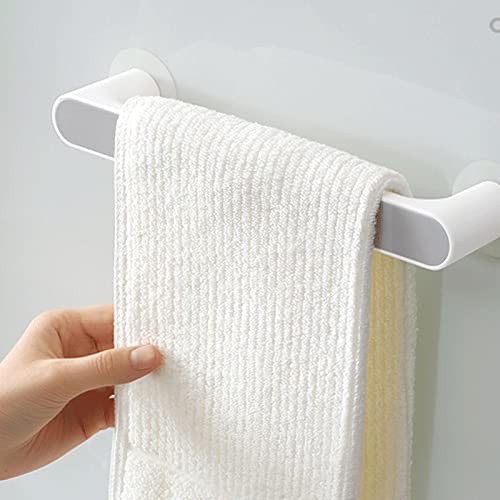 SMLJLQ Self-adhesive Towel Holder Rack Wall Mounted Towel Hanger Bathroom Organizer Towel Bar Shelf Bathroom Hook