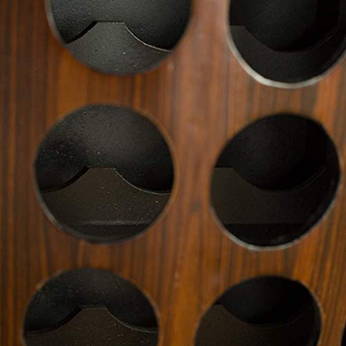 DISHENGZHEN Wine Barrel Creative Floor-Standing Stable Wine Rack, Wooden Wine Glass Bottle Storage Shelf, Wood Rack Shelf Practical Home decorati