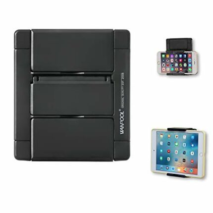 WANPOOL Phones Wall Mount, Wall Mount for Phones & Tablets, fits on Smooth and Rough Surfaces (Black)