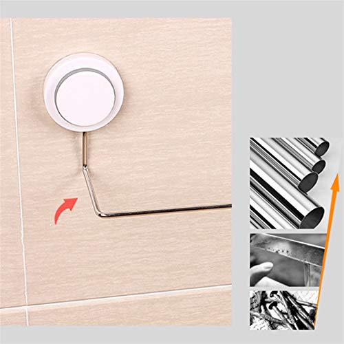 HIGOH Towel Rack Towel Holder Towel Bars Bath Towel Hook Rail Wall Mounted Sucker Kitchen Hanging Rod Long Stainless Steel Holder Towel Bar Bathr