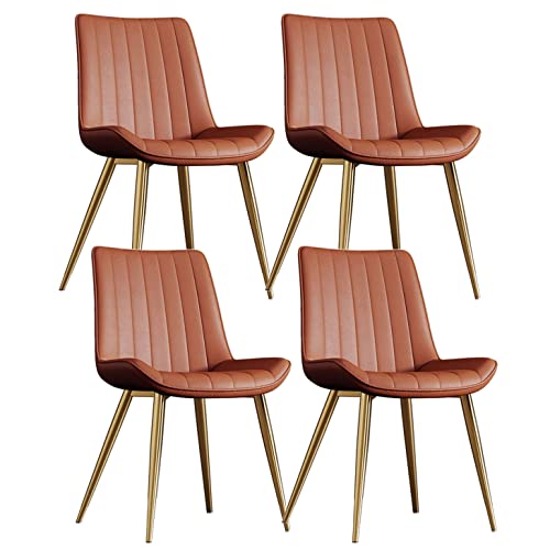 Kitchen Dining Room Furniture Chairs Modern Kitchen PU Leather Dining Chairs Set Of 4,Water Proof PU Leather Side Chair with Metal Legs,Living Ro