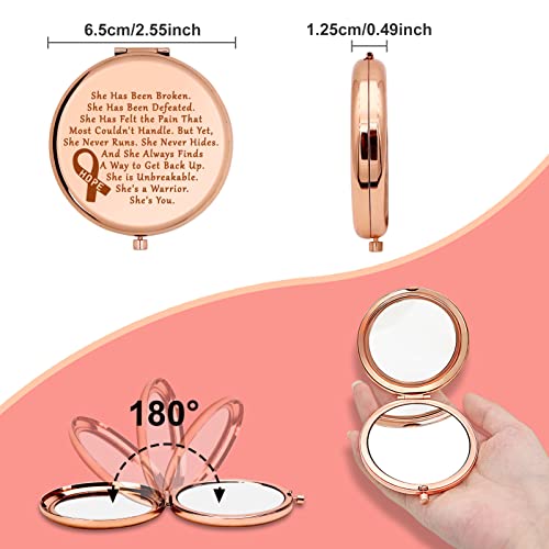 Cancer Survivor Gift Inspirational Birthday Gifts Compact Mirror Breast Cancer Awareness Gifts for Women Cancer Patient Post Recovery Gift Surger