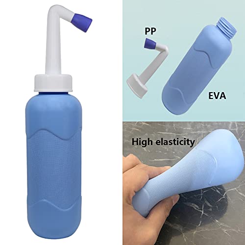 Portable Bidet Sprayer, Travel Bidet Bottle for Personal Hygiene, Handheld Bidet Spray without Compressed Air, Bottle with Mop 500ml