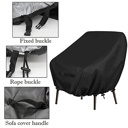 Timisea Patio Chair Covers,Garden Stacking Chair Cover,Patio Seat Covers,Garden Chair Covers,Waterproof Heavy Duty Outdoor Furniture Cover, 89 x