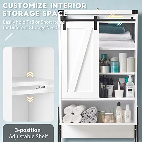 Homajor Over The Toilet Storage Cabinet,Over Toilet Bathroom Organizer,Above Toilet Storage Cabinet,Bathroom Storage Cabinet Over Toilet,with Adj